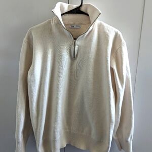 Zara Men's 3/4 Zip Sweater